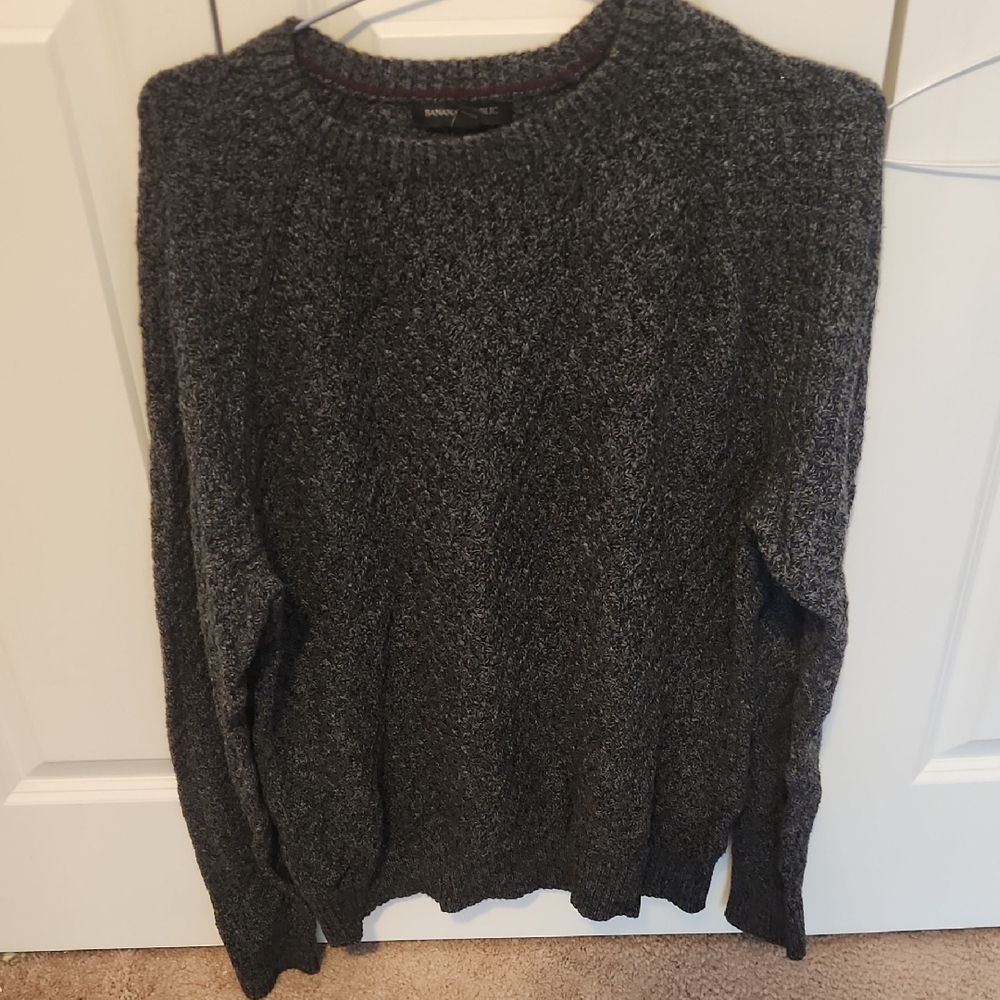 Banana Republic Men's Dark Charcoal Crewneck Sweater